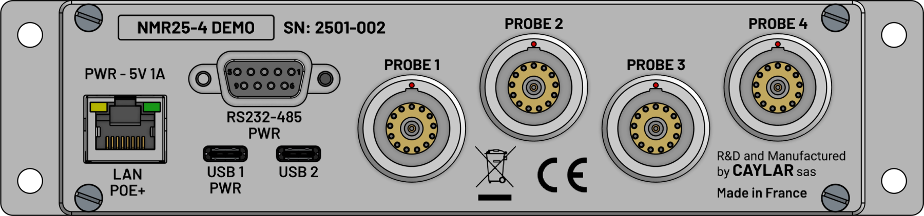 Teslamètre NMR25-4 - 100Hz - 4 Channels